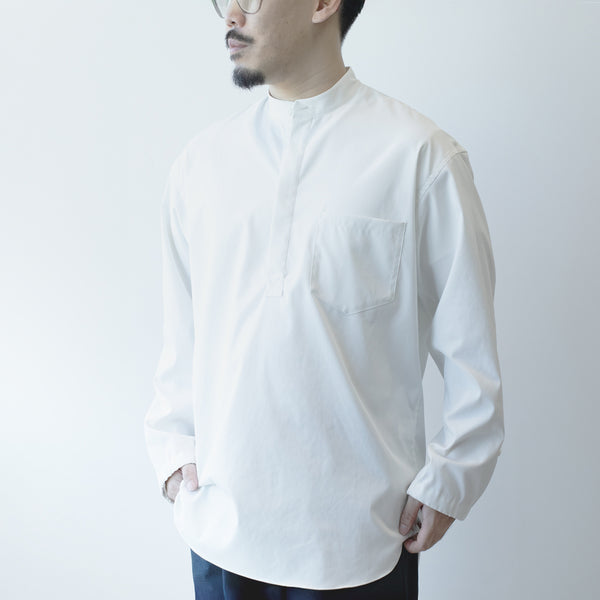 whitex bandcolor pullover shirt